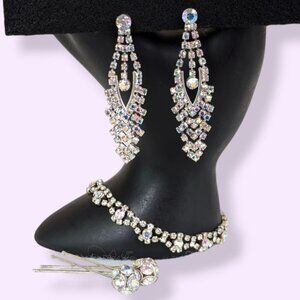 Claire's 3-Piece Colourful Rhinestone Parure